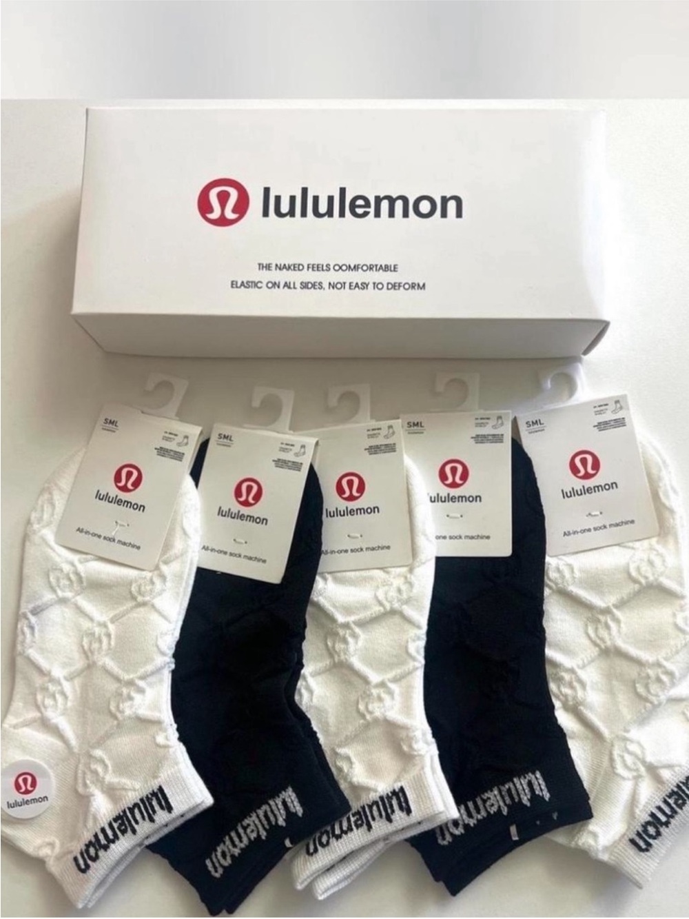 lululemon athletica Low-Cut 5 Pair Socks Black & White